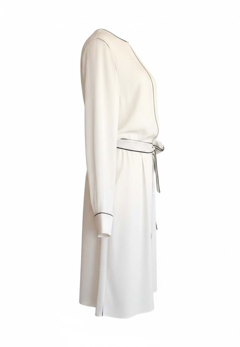 Reiss Elainy Belted Trim Dress in Cream - Picture 3 of 6